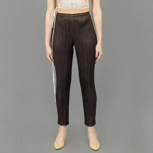 Issey Miyake Purple Pleats Please Cropped Legging Pants Small High Waisted Pants